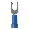 Panduit 18-14 AWG Vinyl Fork Terminal #10 Stud PK100, Insulation Color: Blue PV14-10LF-C